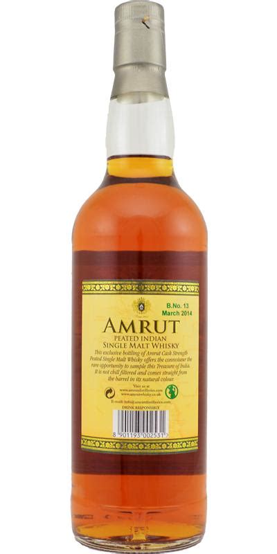 Amrut Peated Indian Whiskybase Ratings And Reviews For Whisky