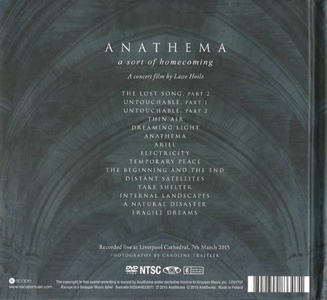 Anathema A Sort Of Homecoming America Dvd