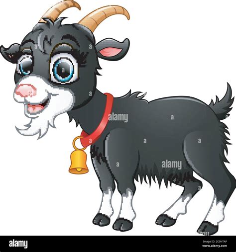 Illustration of Cute black goat cartoon Stock Vector Image & Art - Alamy