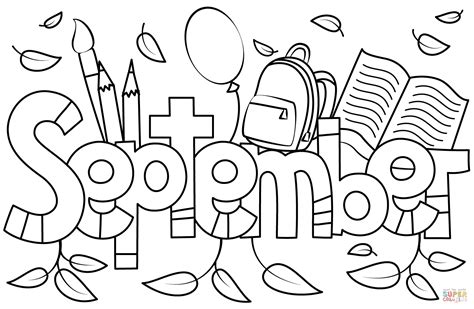 September Coloring Page Free Printable Coloring Pages