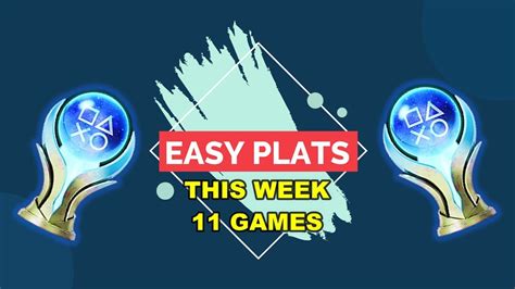 Easy Platinum Games This Week 8 YouTube