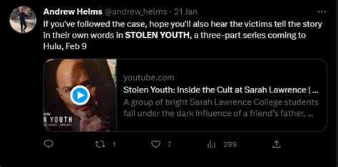 How To Watch Stolen Youth Inside The Cult At Sarah Lawrence Outside