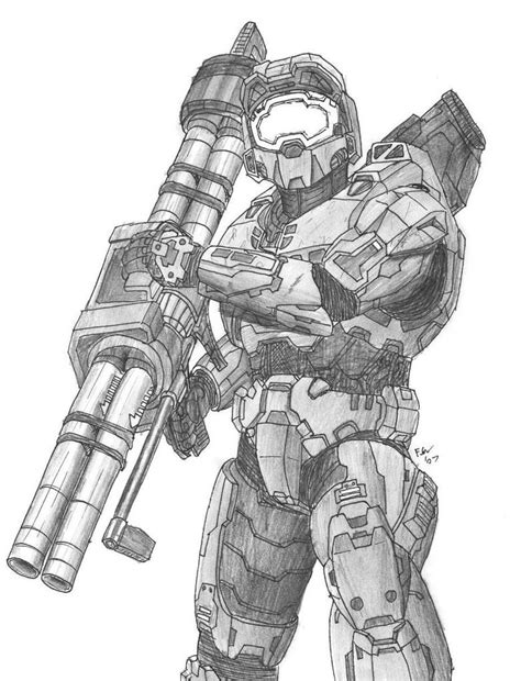 Halo Drawings In Pencil