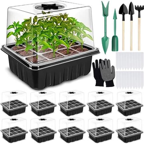 Zhhgoo Mini Serre Pour Plantes Boite Semis Avec Couvercle Sur Lev