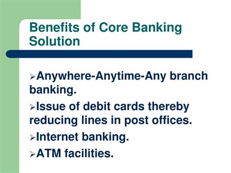 PPT Benefits Of Core Banking Solution PowerPoint Presentation Free