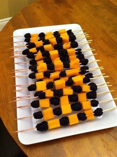 Colorful Fruit Skewers for a Healthy Halloween