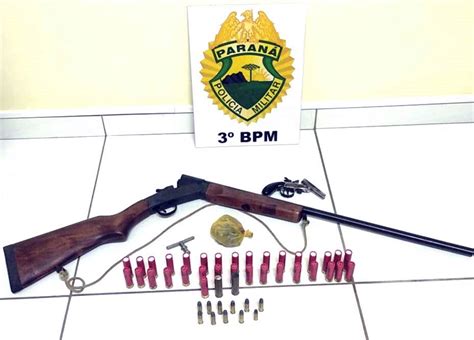 Polícia Militar Apreende Armas De Fogo E Munições Em São João Grupo