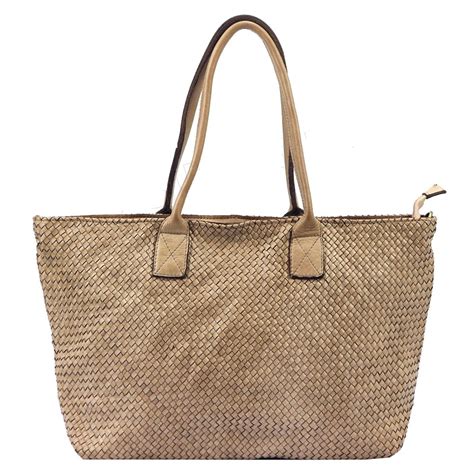 TOREBKA SHOPPER SKÓRA NAT PLECIONA BEŻOWA JASNE TAUPE A4 983 B Faber