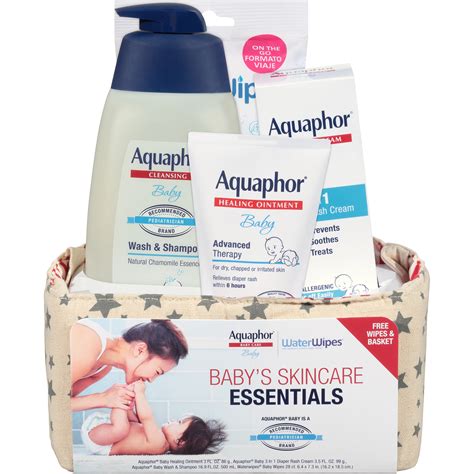 Aquaphor Baby Skincare Essentials With WaterWipes, 4 Piece Baby Gift ...