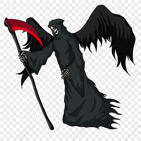 Black Wing Red Blade Scythe Grim Reaper Clip Art,red And Black,black Wings PNG Transparent Image ...