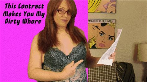 This Contract Makes You My Dirty Whore Ts Milf Wendy Summers Clips Sale