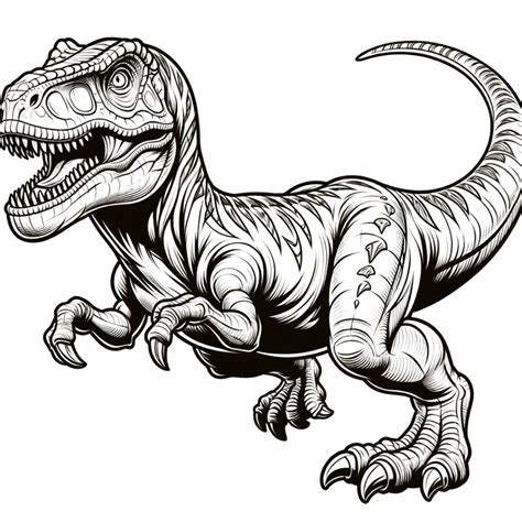 Dessin Gratuit Coloriage Dinosaure Carnivore En Action