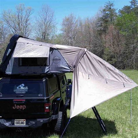 Overland Vehicle Systems Bushveld Ii Hard Shell Roof Top Tent Awning F