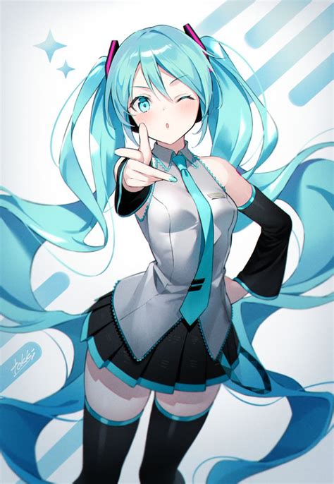 Hatsune Miku Vocaloid Miku Day みっくみくにしてやんよ Pixiv 初音ミク 可愛い イラスト