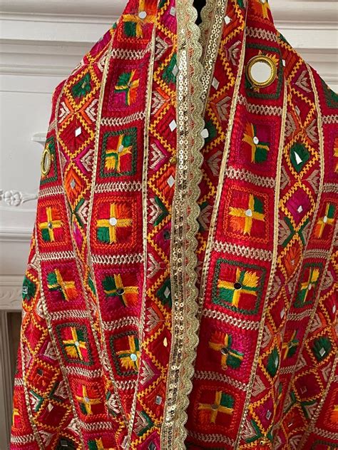 Phulkari Bagh Dupatta Fulkari Duppatta Chaddar Multi Punjabi Weddings