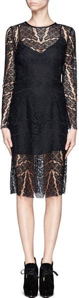 Sandro Lace Overlay Dress In Black Lyst