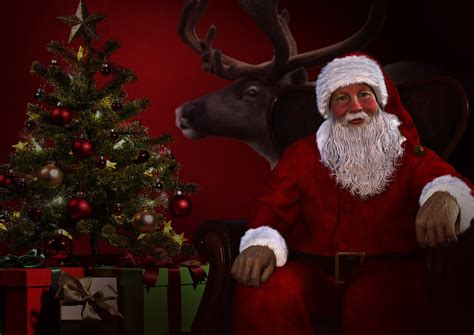 Download Santa Claus, Reindeer, Christmas. Royalty-Free Stock ...