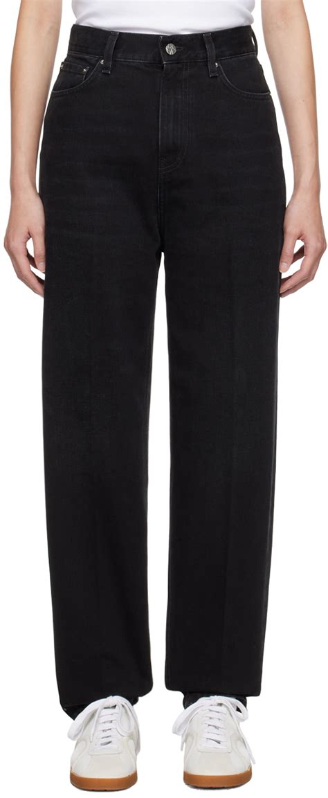 Toteme Black Tapered Jeans Ssense Canada