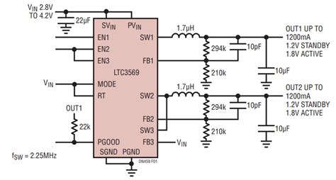 Design Note 459: Triple Buck Regulator Features 1-Wire Dynamically Programmable Output Voltages ...