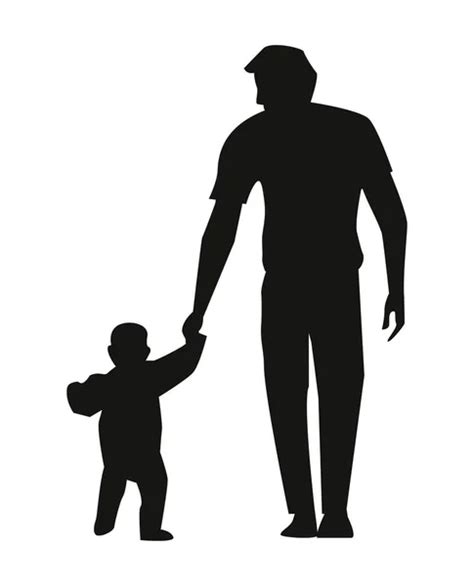 Father And Son Silhouette Clip Art