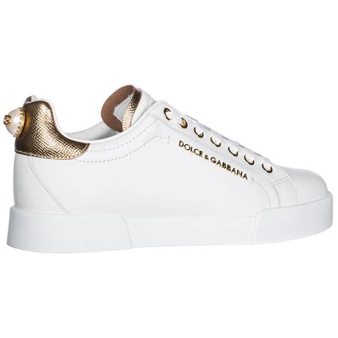 Dolce Gabbana Women S Shoes Leather Trainers Sneakers Portofino In