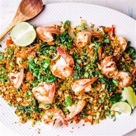 Thai Cauliflower Shrimp Fried Rice I Heart Umami®