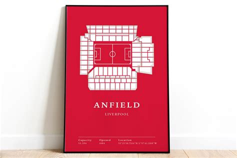 Liverpool Fc Poster Anfield Stadium Print Minimalist Etsy Australia