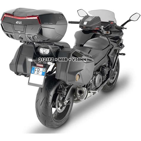 Givi V58 MAXIA 5 TECH Monokey Motorcycle Top Case Gloss Black Red