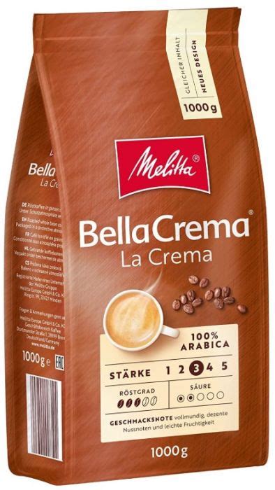 1kg Melitta Bella Crema Café La Crema Kaffeebohnen