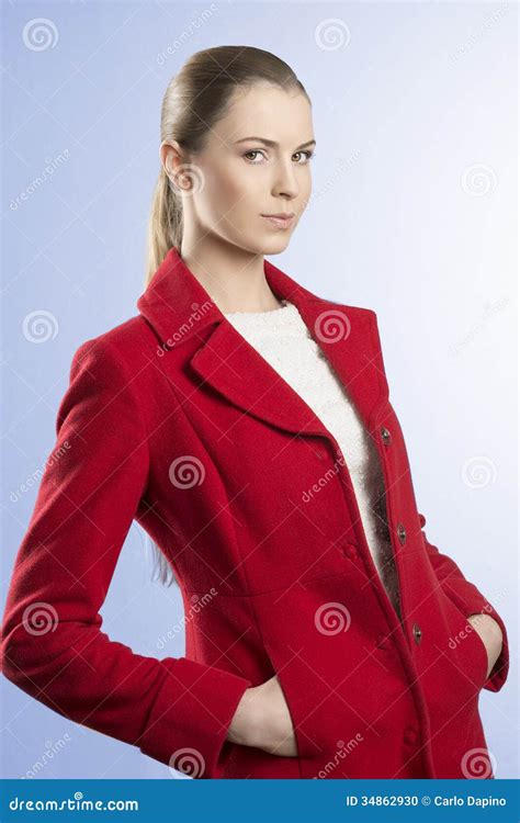 Fashion Portrait Of Winter Girl Stock Photo Image Of Blonde Happy