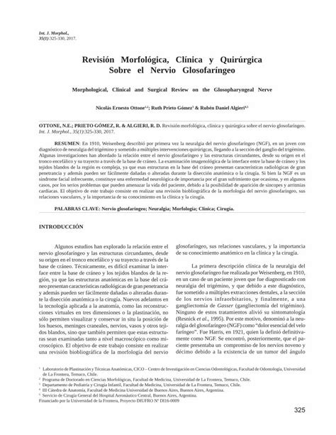 PDF Revisión Morfológica Clínica y Quirúrgica Sobre el Nervio