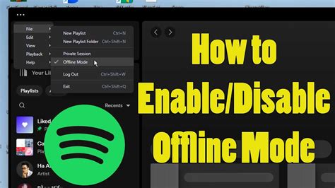 Spotify How To Enable Disable Offline Mode Complete Tutorial