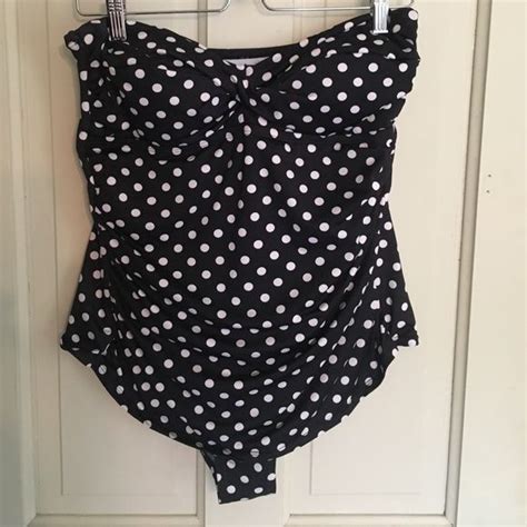 Retro Style Polka Dot Bandeau Swimsuit Retro Fashion Bandeau Swimsuit Swimsuits