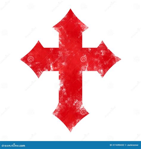 Knights Templar Cross. Grunge Texture Stock Vector - Illustration of ...