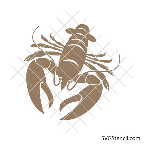 Crawfish Mardi Gras Svg Crawfish Outline Svg SVGStencil