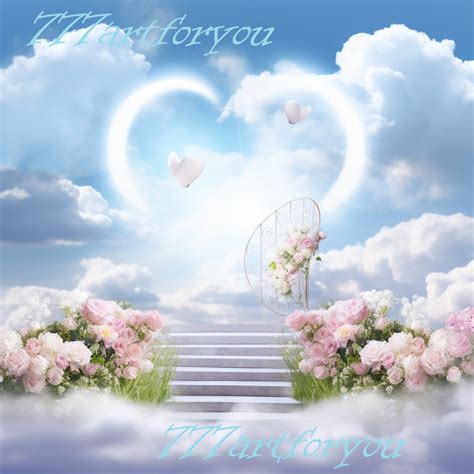 In Loving Memory PNG Memorial Background Template Stairs To Heaven