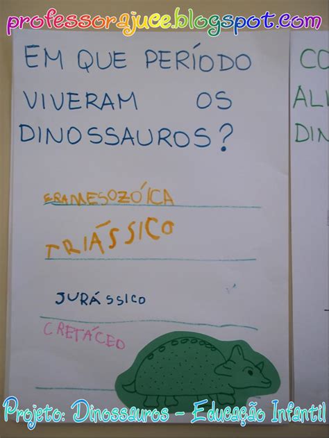 Professora Juce Projeto Dinossauros Para Educa O Infantil