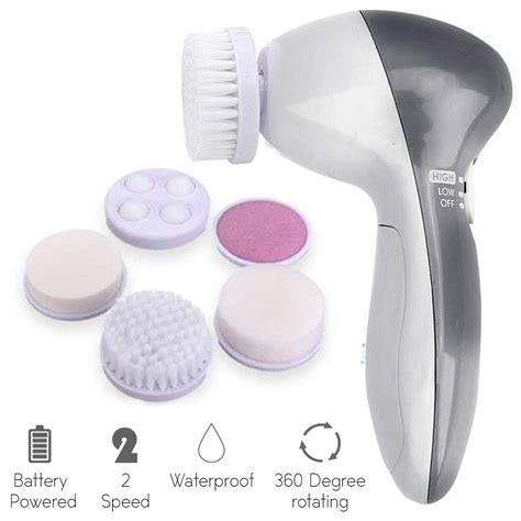 5 in 1 Facial cleansing brush- waterproof face spin brush set, deep ...