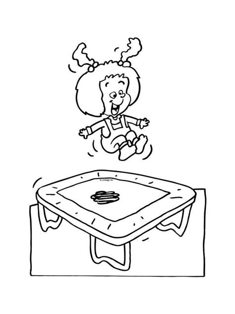 Trampoline Coloring Pages