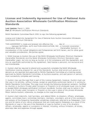 Fillable Online License And Indemnity Agreement For Use Of National