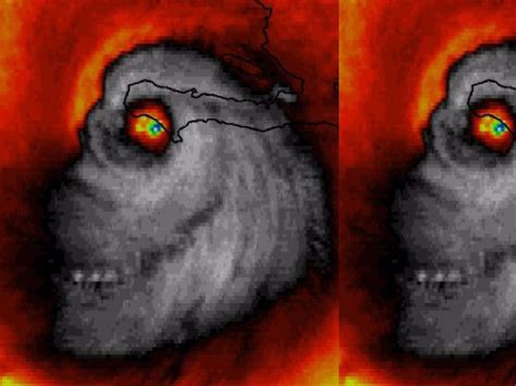 Satellite Images Of Hurricane Matthew Look Like A Creepy Face