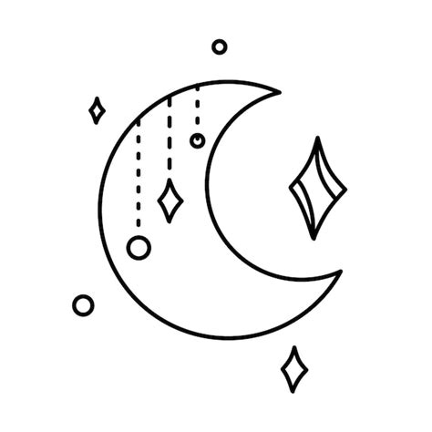 Premium Vector Moon Magical Symbols Doodles Esoteric Boho Mystical