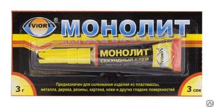 Суперклей секундный Монолит 3 г купить оптом от 15 руб./шт. в Перми от ...