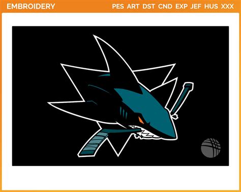 San Jose Sharks - Jersey Logo (2018) - Hockey Sports Embroidery Logo in ...