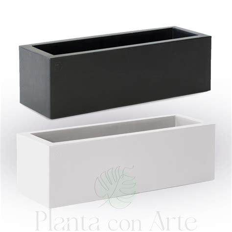 Jardinera De Resina Rectangular MAXIDECO Para Exterior Resistente