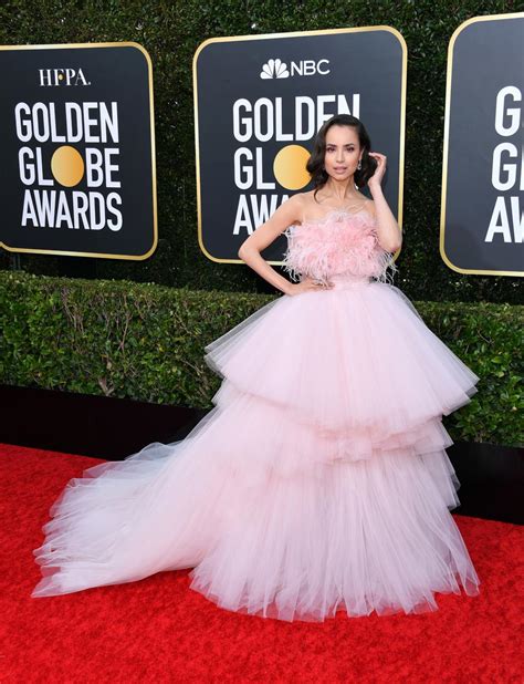 Sofia Carson Wears Giambattista Valli Couture To Golden Globes 2020 Red