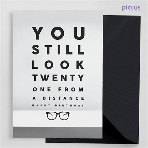 Birthday Card You Still Look Twenty One From A Distance Etsy