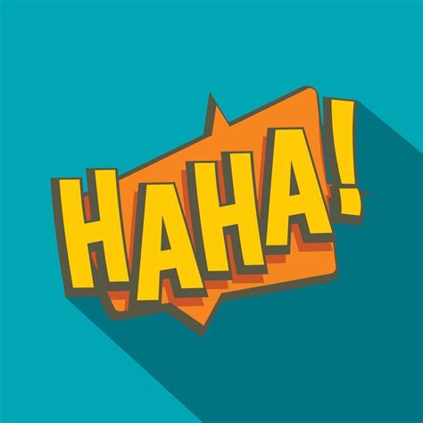 Haha Comic Text Speech Bubble Icon Flat Style 15211343 Vector Art At