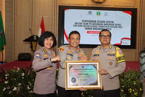 Polres Lebak Terima Penghargaan Dari Kakanwil DJPb Provinsi Banten