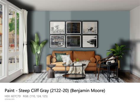 Benjamin Moore Steep Cliff Gray Paint Color Codes Similar